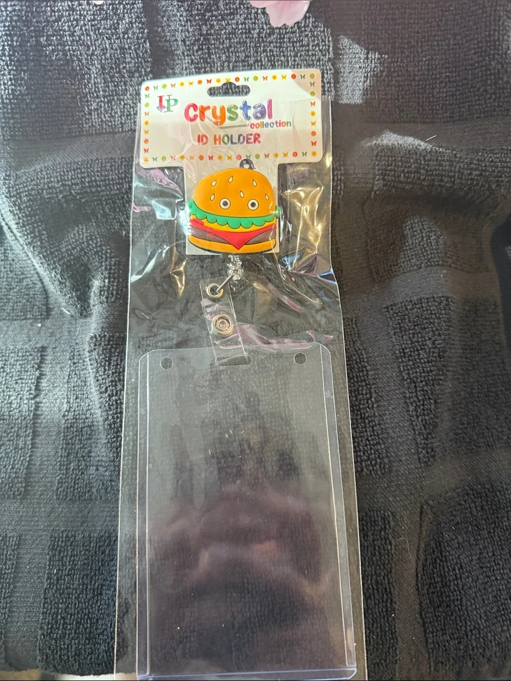 Crystal Collection Burger ID Badge Reel Holder - Yellow